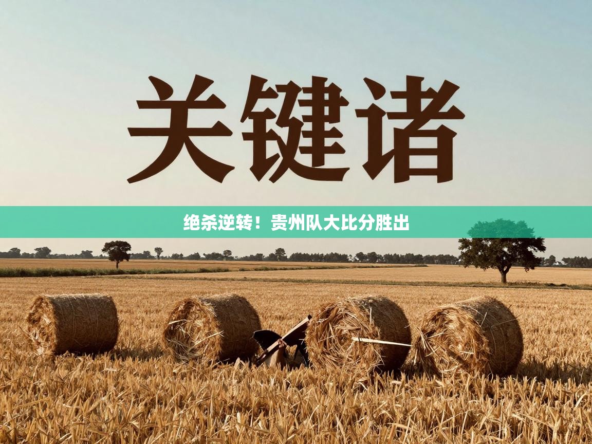 绝杀逆转！贵州队大比分胜出  第1张